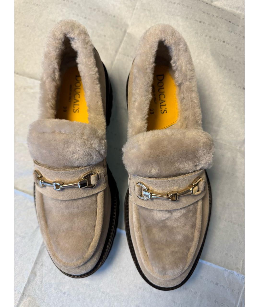 DOUCAL'S Бежевые замшевые лоферы, фото 2