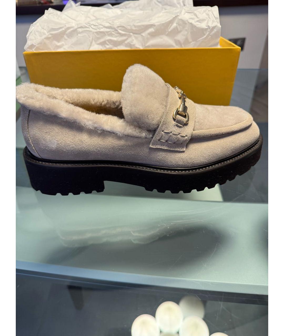 DOUCAL'S Бежевые замшевые лоферы, фото 7