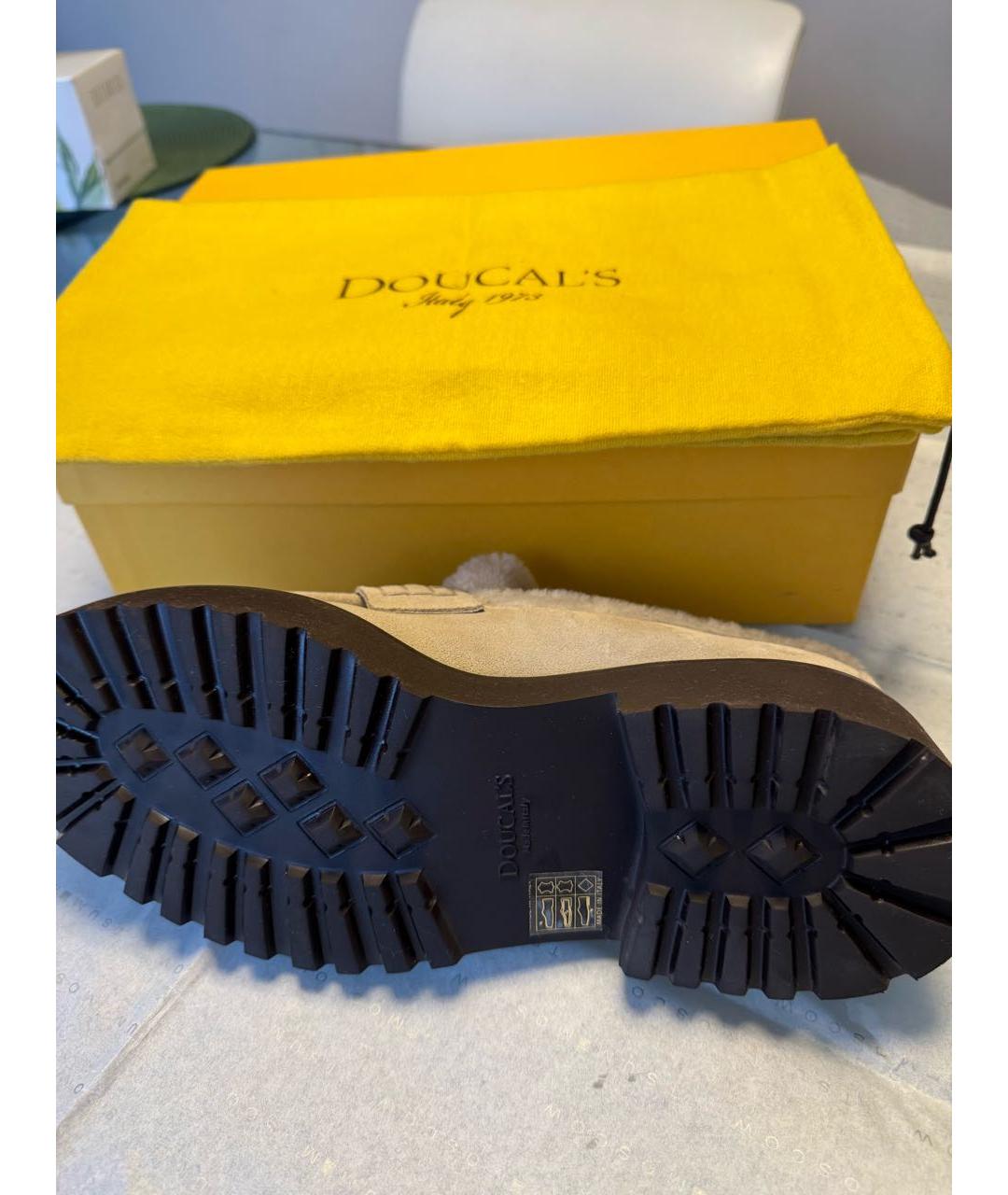 DOUCAL'S Бежевые замшевые лоферы, фото 5