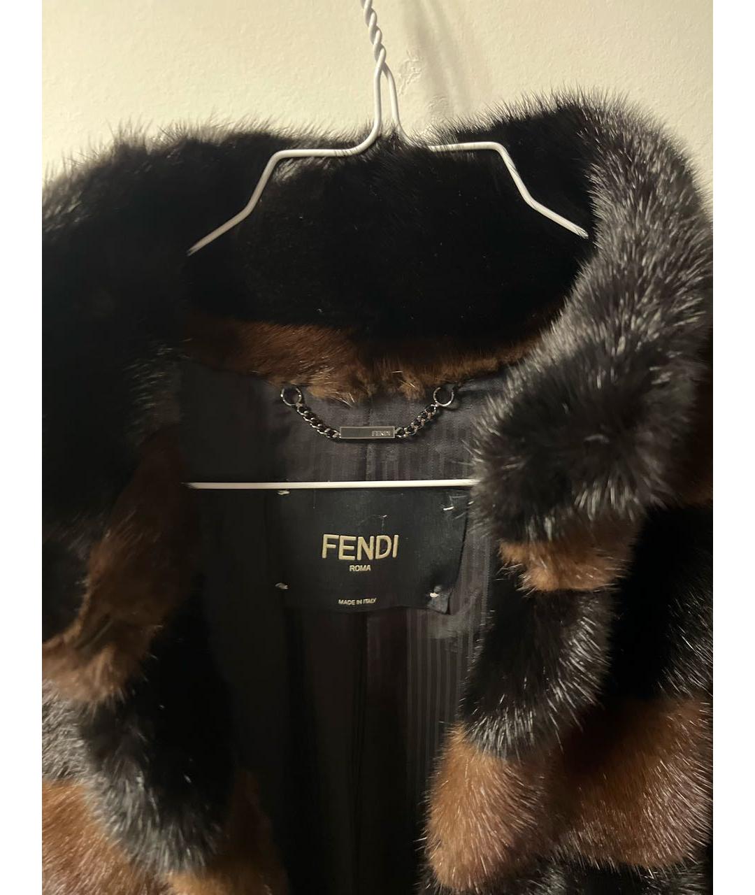 FENDI Коричневая меховая дубленка/шуба, фото 3