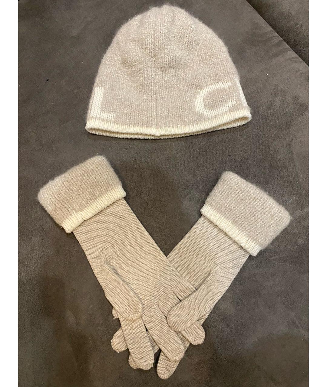 CHANEL Бежевая кашемировая шапка, фото 2