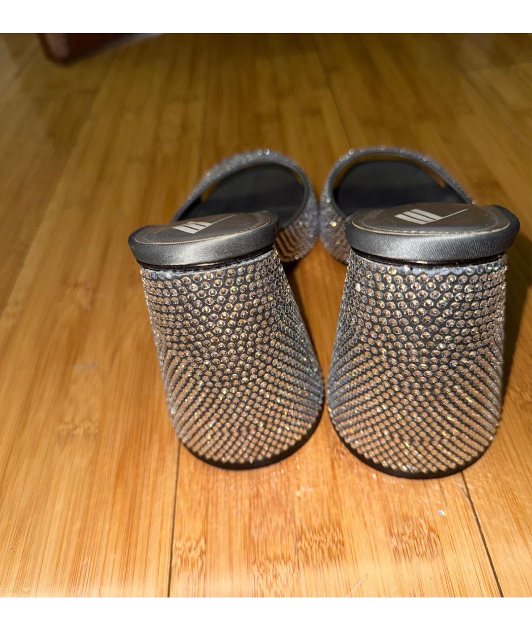 THE ATTICO Серебряные кожаные босоножки, фото 4