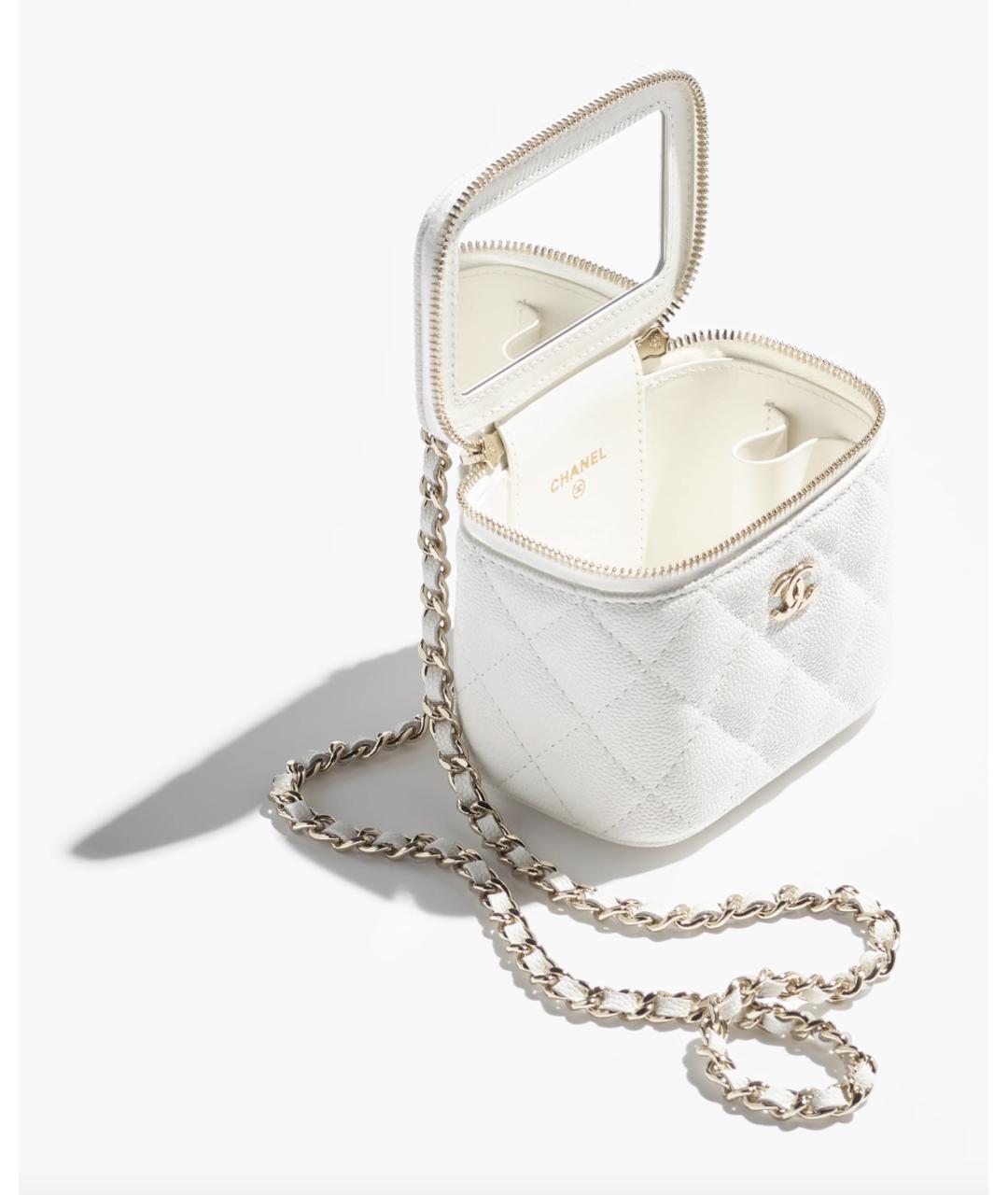 CHANEL Белая кожаная сумка через плечо, фото 2