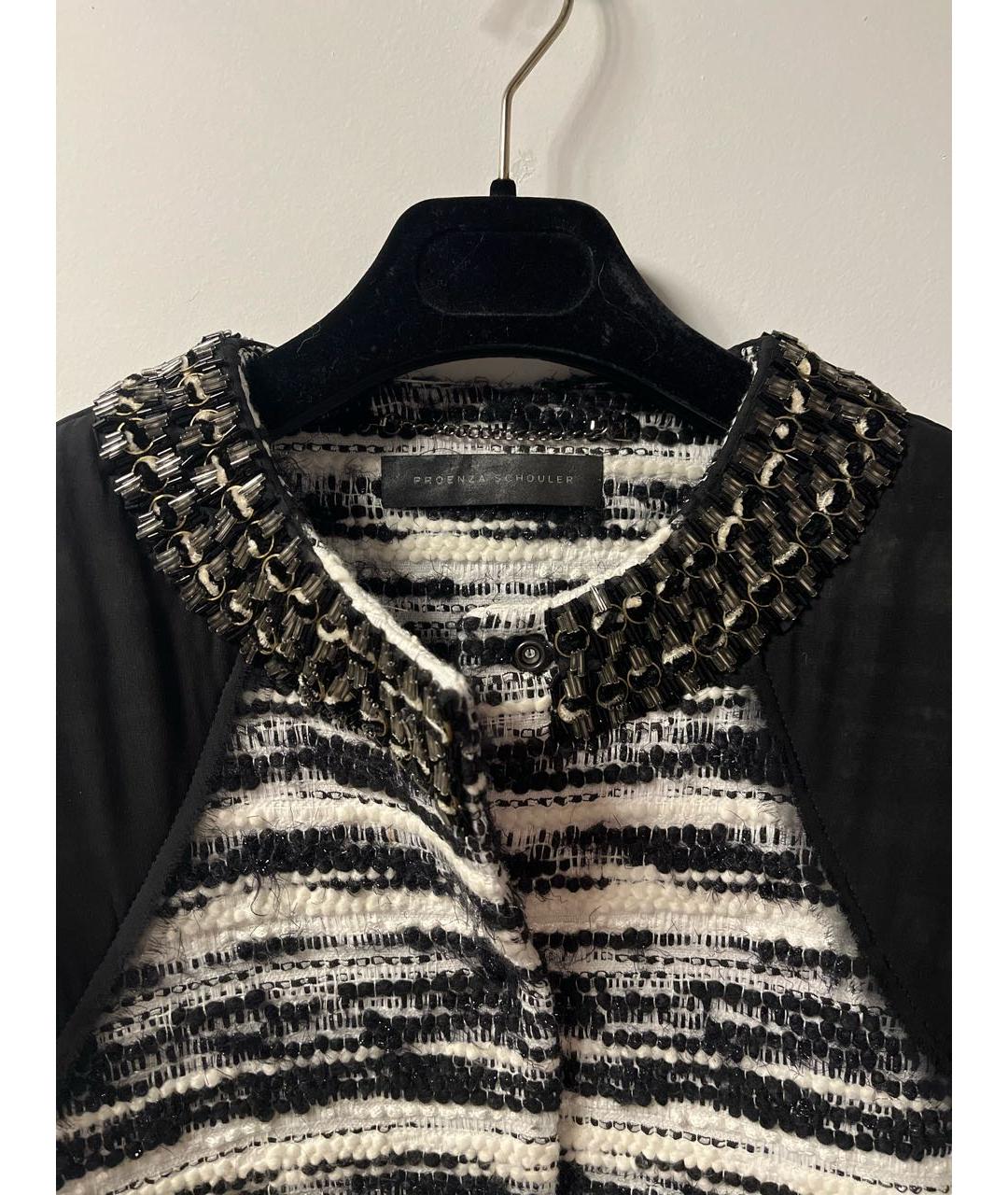 PROENZA SCHOULER Антрацитовый твидовый жакет/пиджак, фото 3