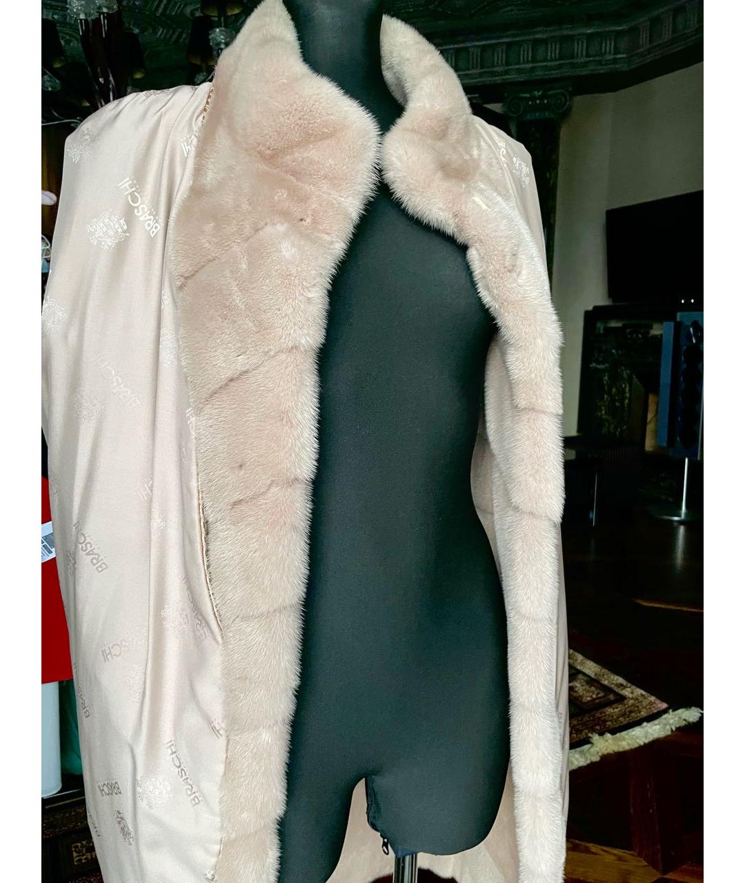 BRASCHI Розовая меховая шуба, фото 4