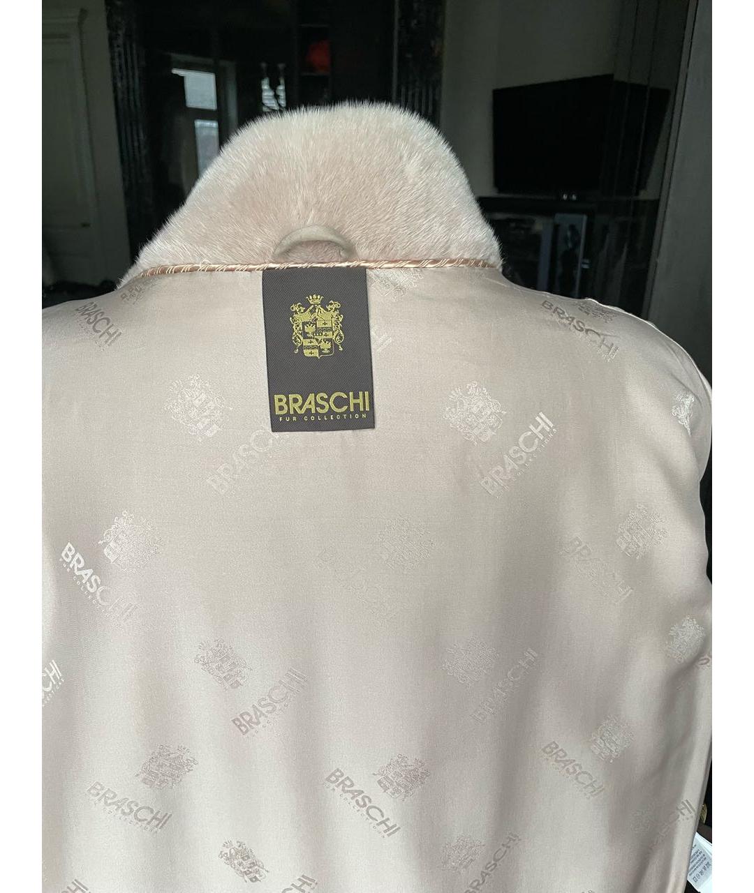 BRASCHI Розовая меховая шуба, фото 6