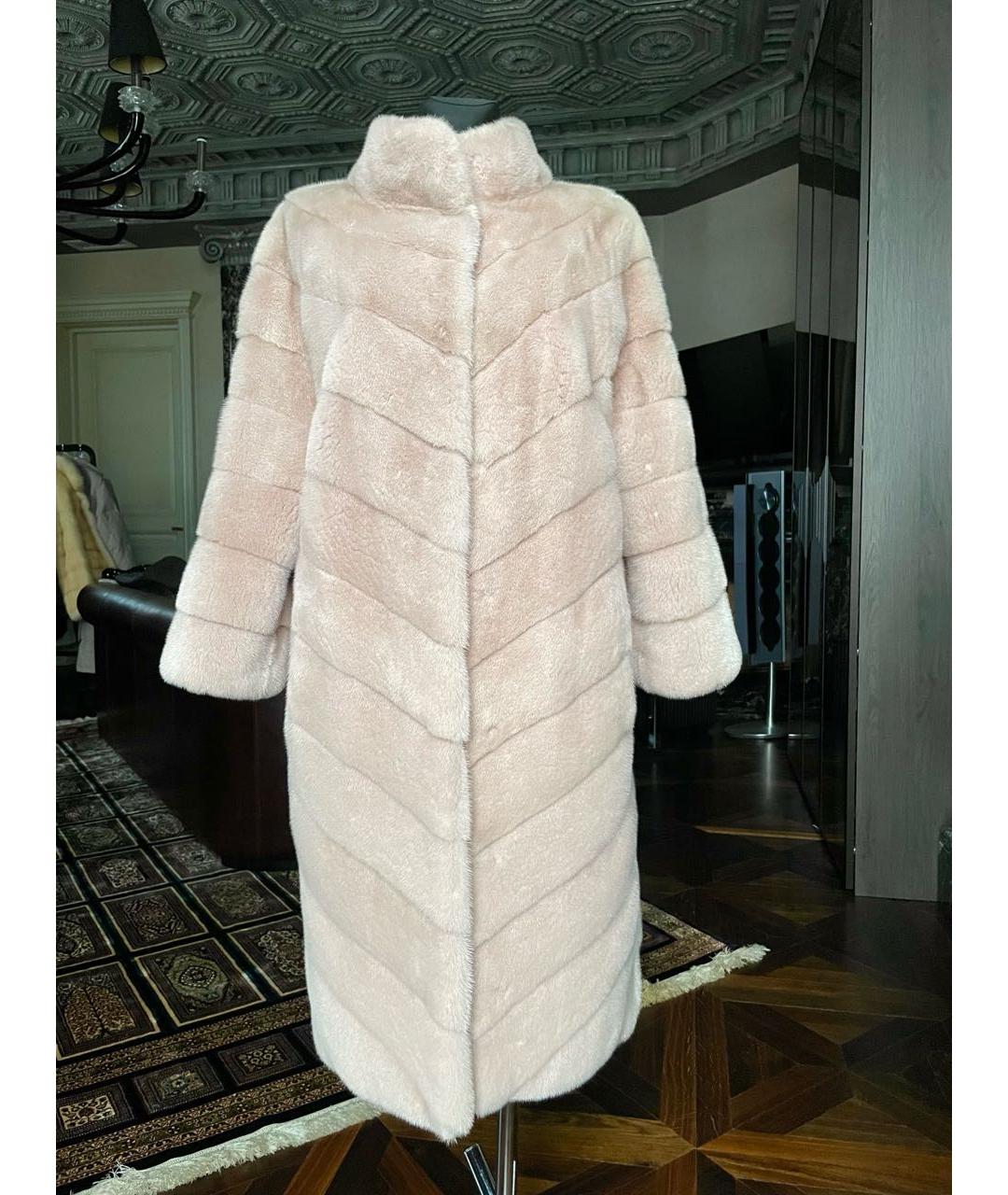 BRASCHI Розовая меховая шуба, фото 9