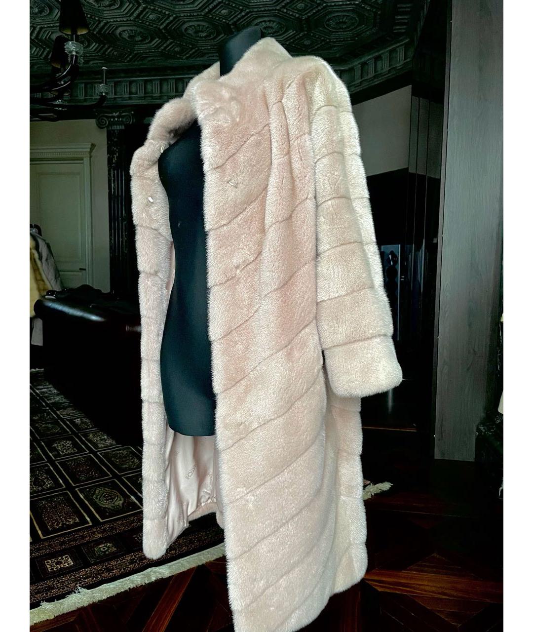 BRASCHI Розовая меховая шуба, фото 3