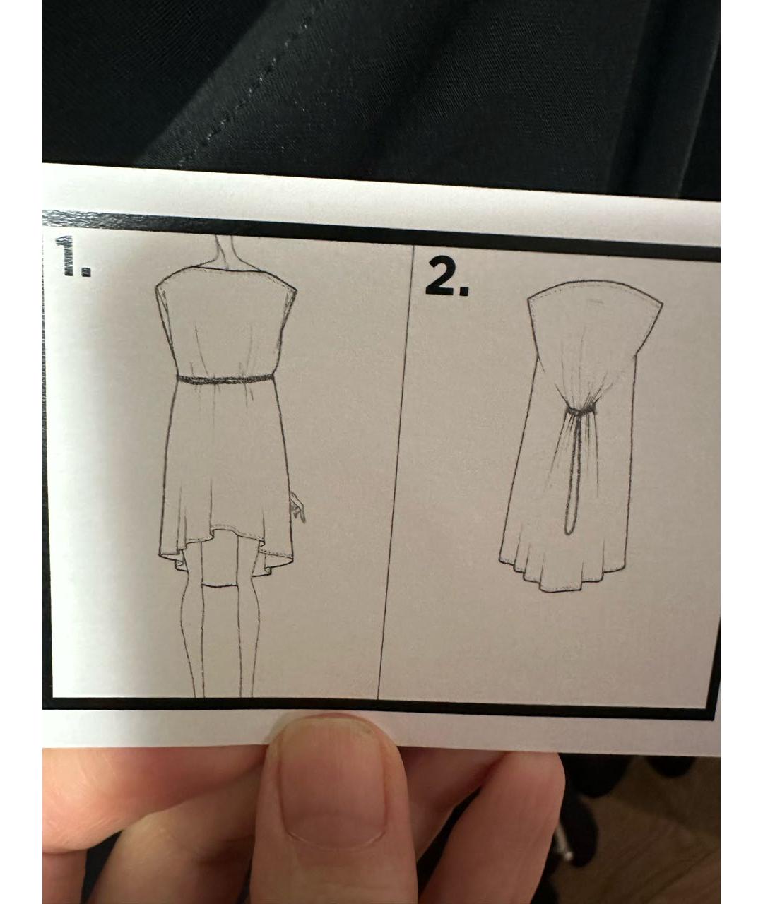 MM6 MAISON MARGIELA Черное шерстяное коктейльное платье, фото 8