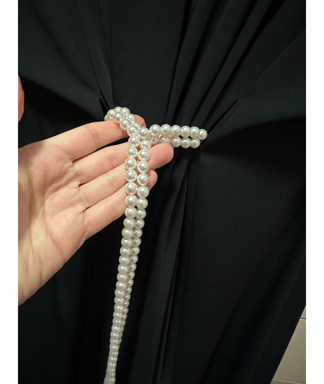 MM6 MAISON MARGIELA Черное шерстяное коктейльное платье, фото 7