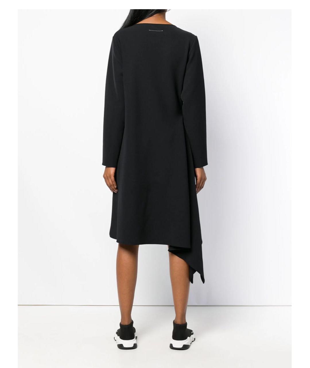 MM6 MAISON MARGIELA Черное хлопковое вечернее платье, фото 3