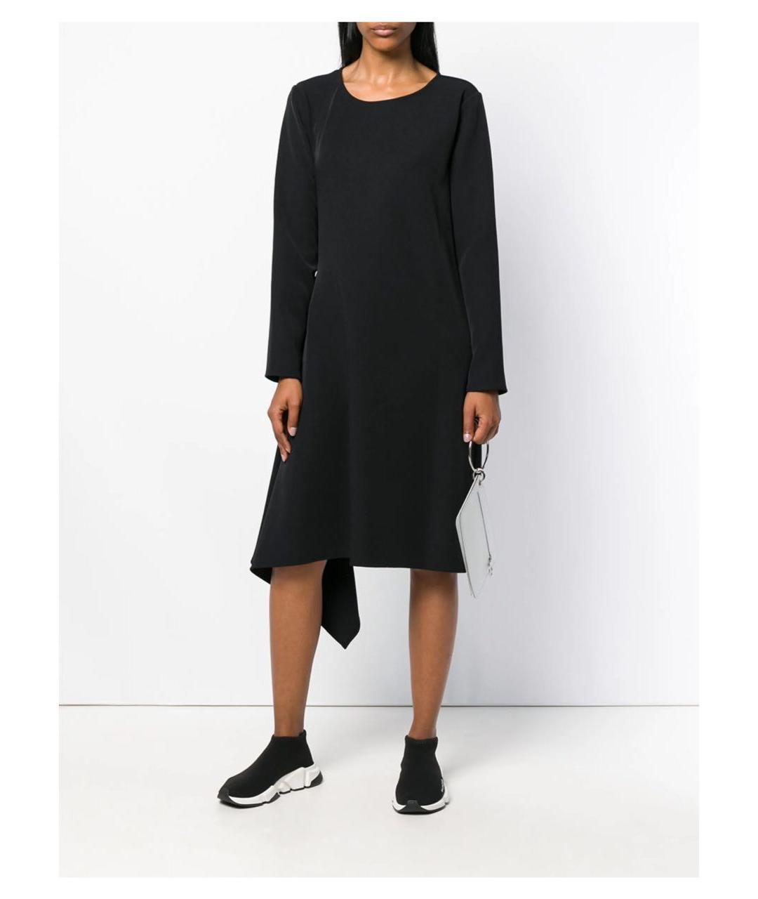 MM6 MAISON MARGIELA Черное хлопковое вечернее платье, фото 8