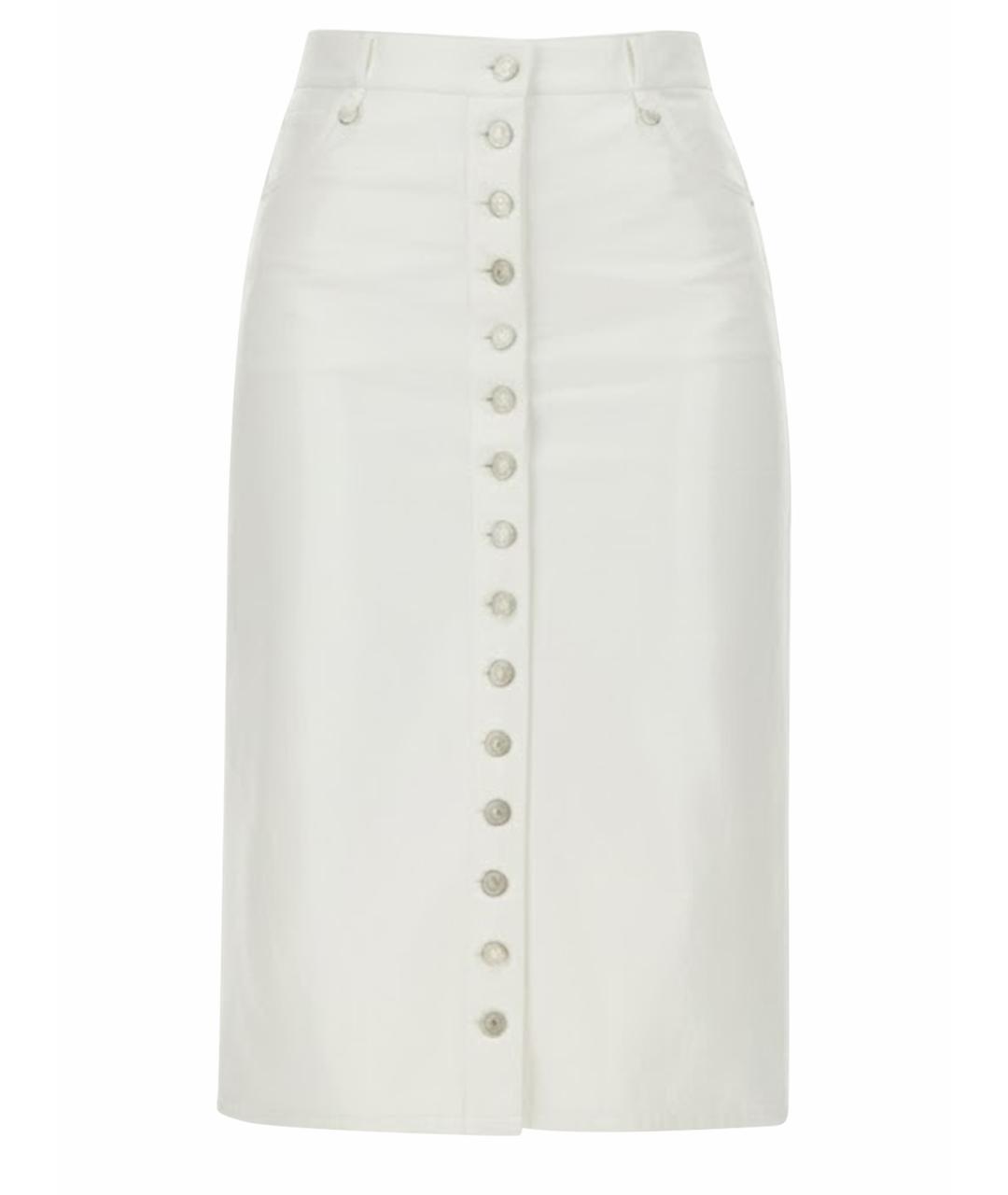 COURREGES Белая вискозная юбка миди, фото 1