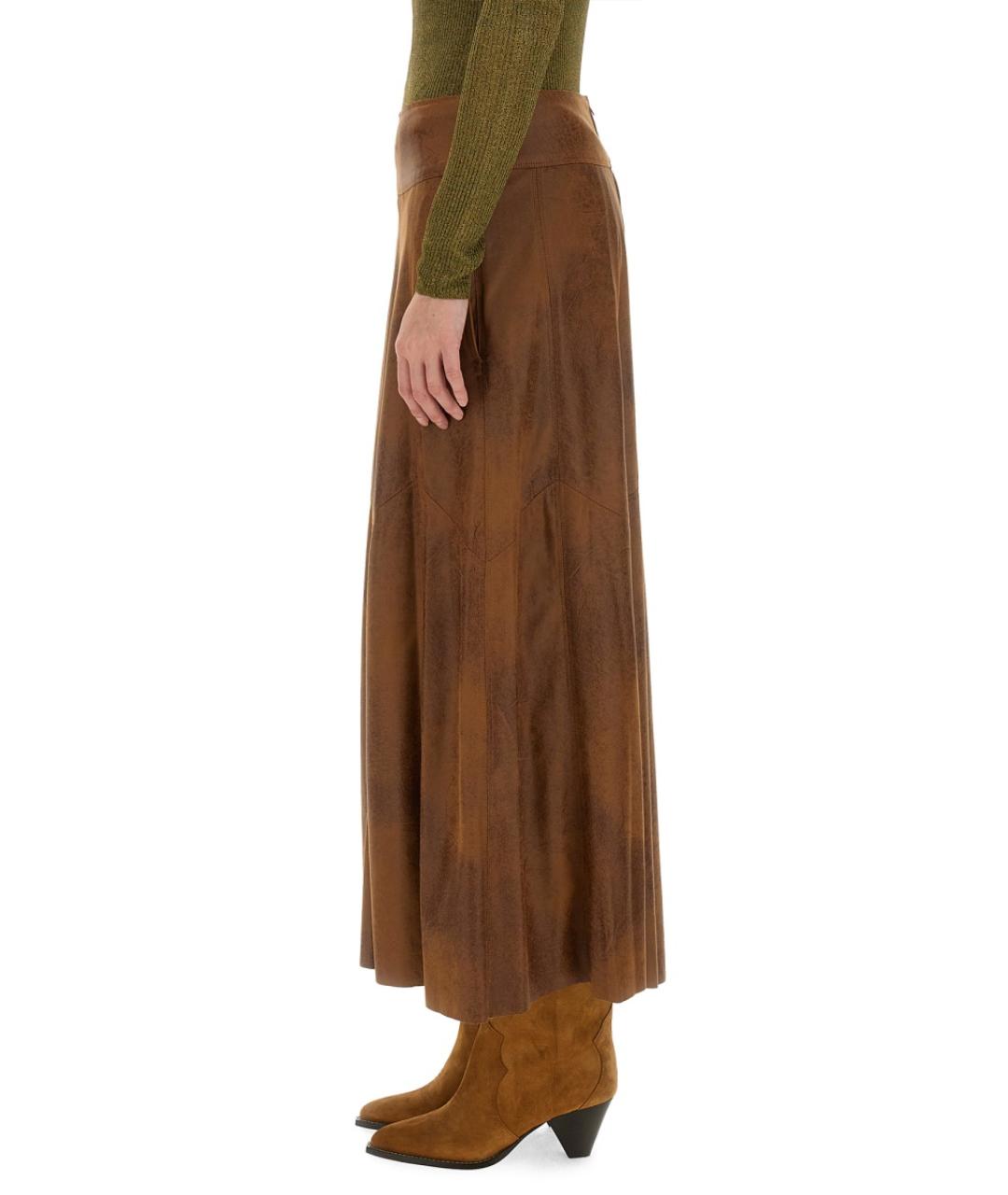 ISABEL MARANT Коричневая полиэстеровая юбка макси, фото 3