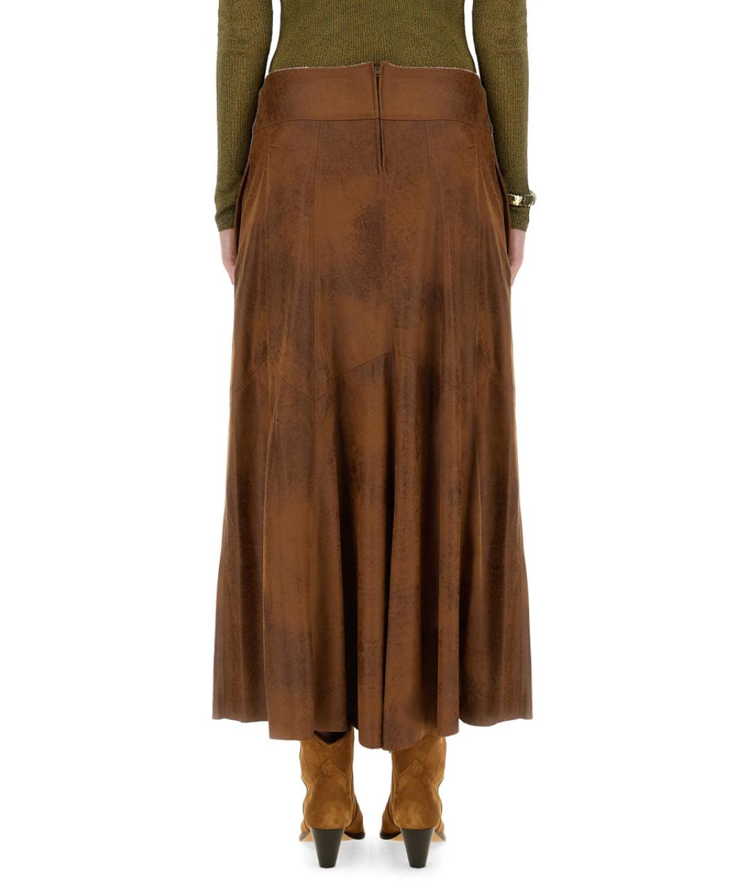 ISABEL MARANT Коричневая полиэстеровая юбка макси, фото 2