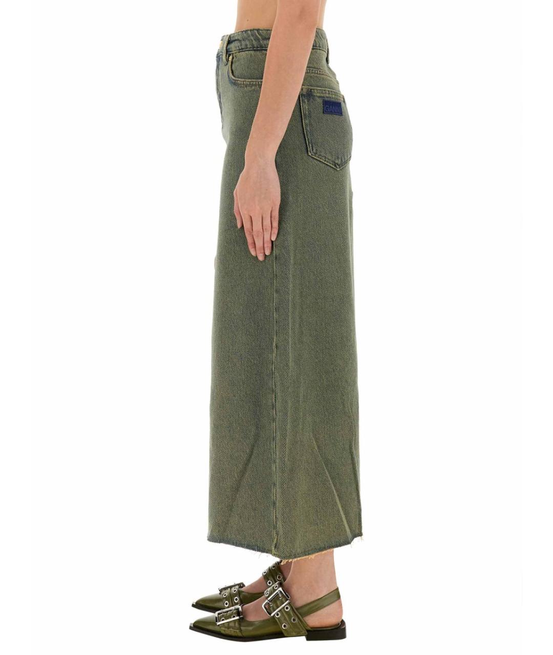 GANNI Синяя деним юбка макси, фото 4