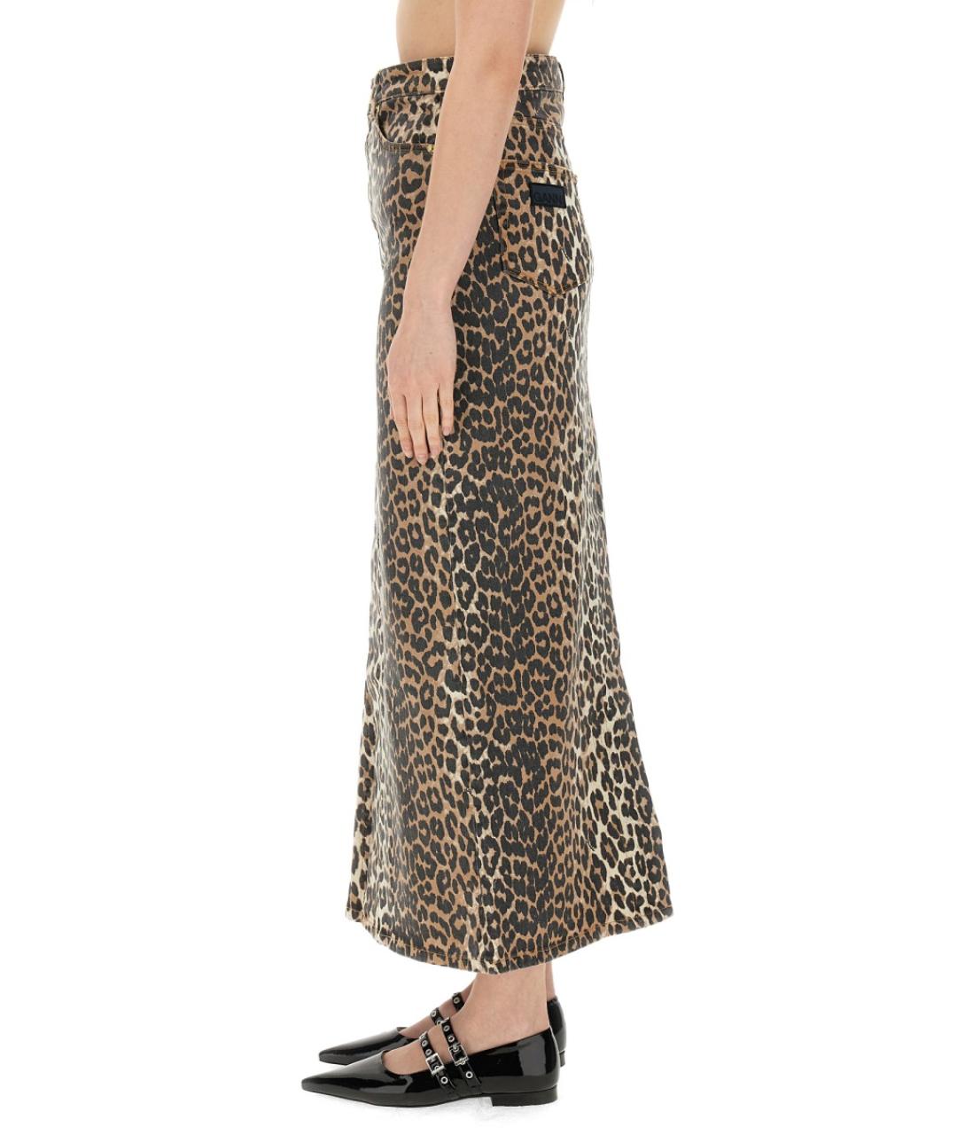 GANNI Мульти хлопковая юбка макси, фото 3