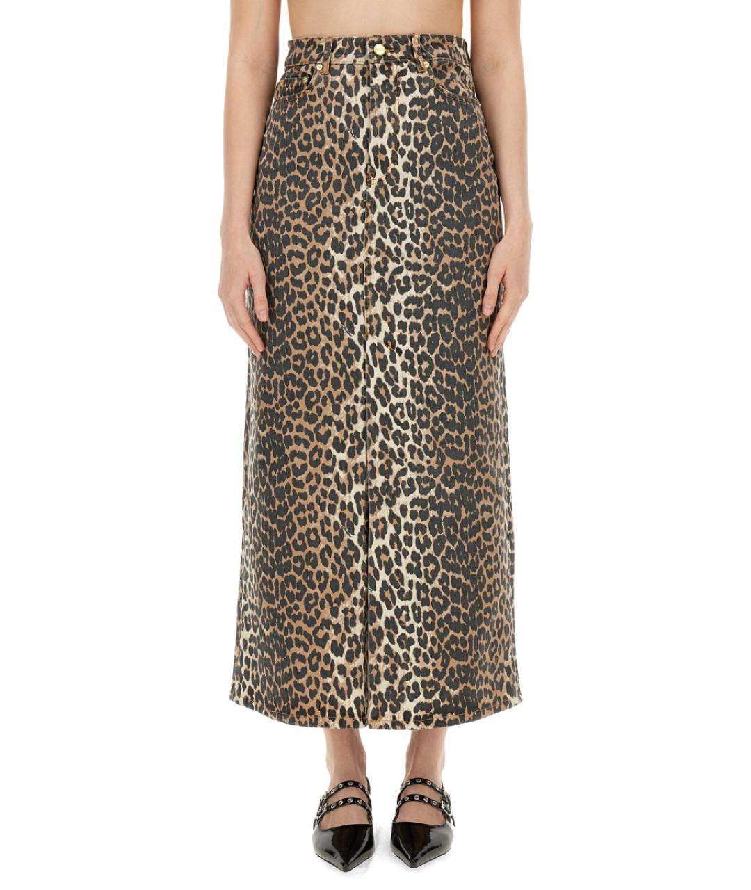 GANNI Мульти хлопковая юбка макси, фото 4