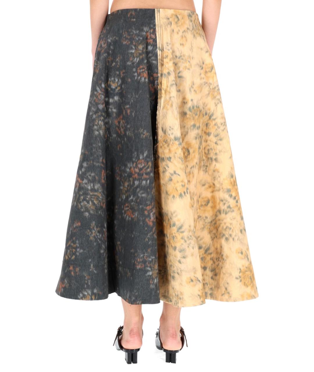 GANNI Мульти хлопковая юбка миди, фото 4