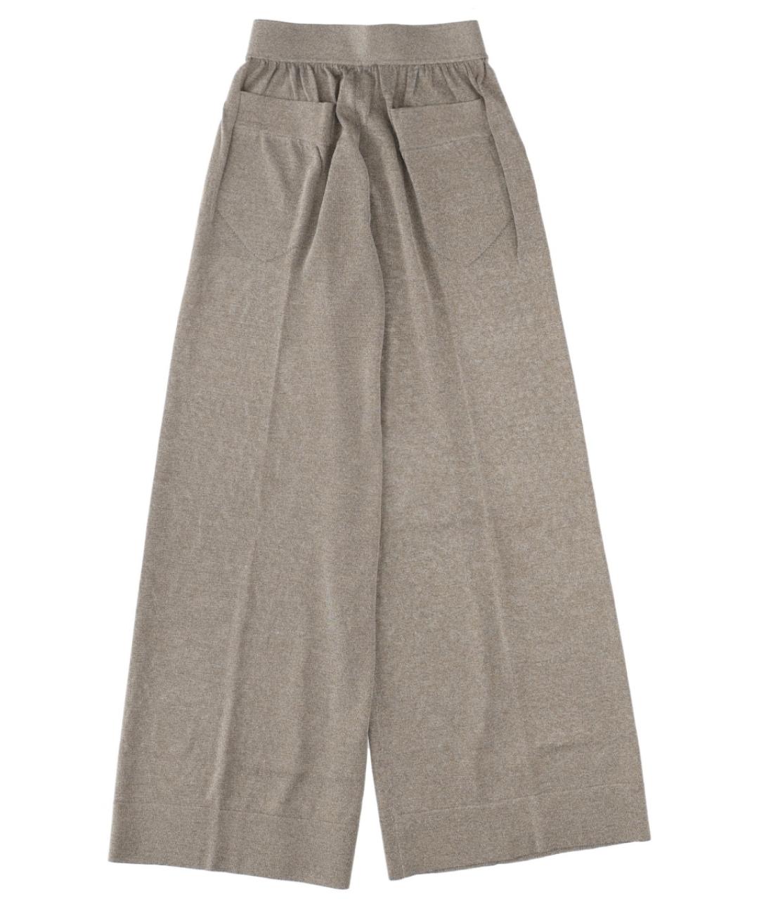 CIRCUS HOTEL Серые вискозные прямые брюки, фото 2