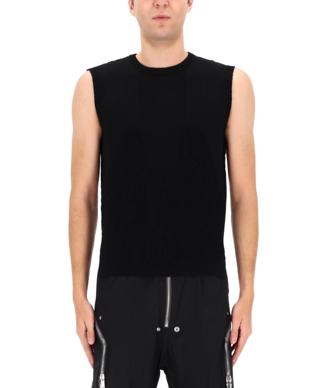 RICK OWENS Черная шерстяная жилетка, фото 4