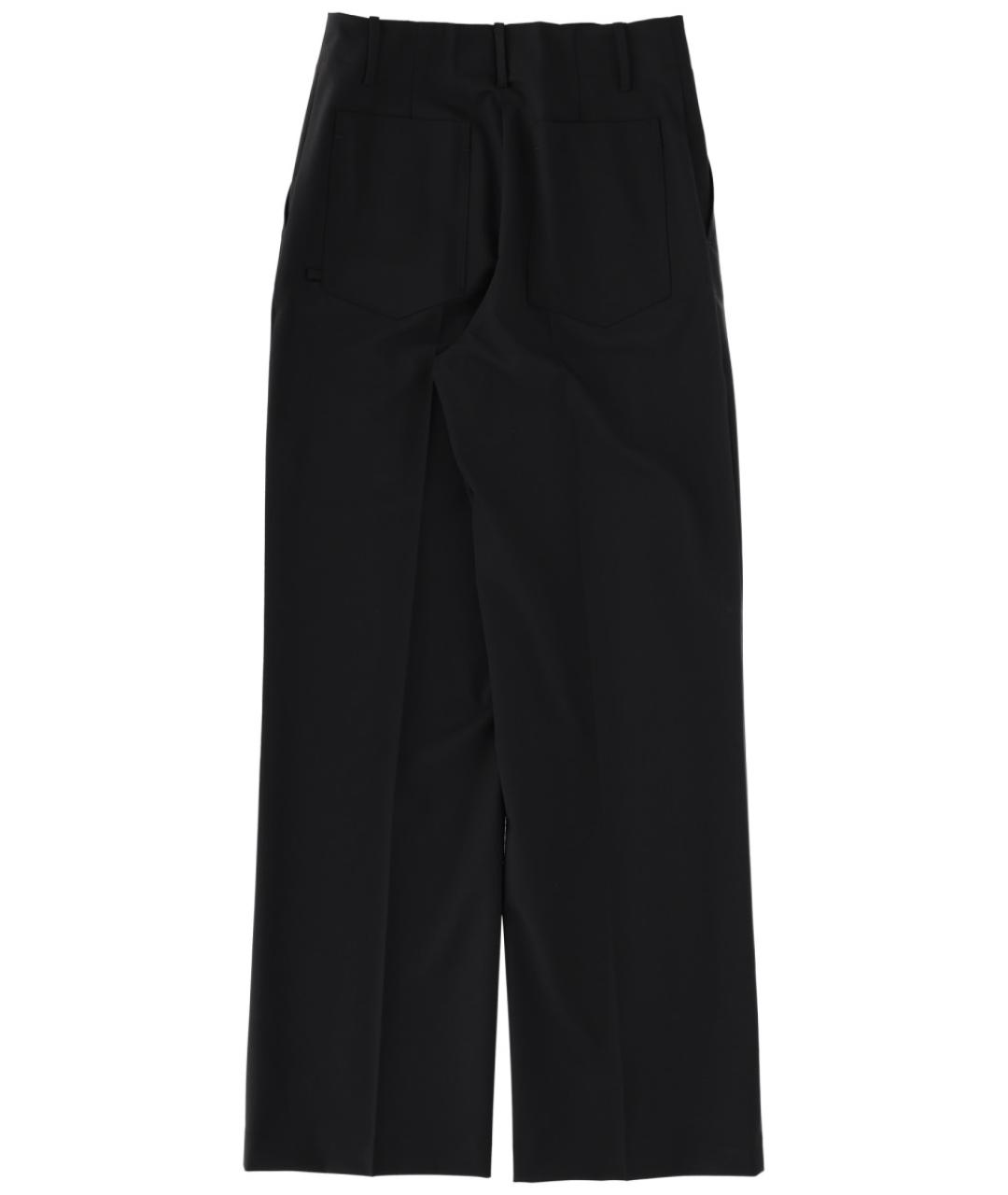 CIRCUS HOTEL Черные шерстяные прямые брюки, фото 2