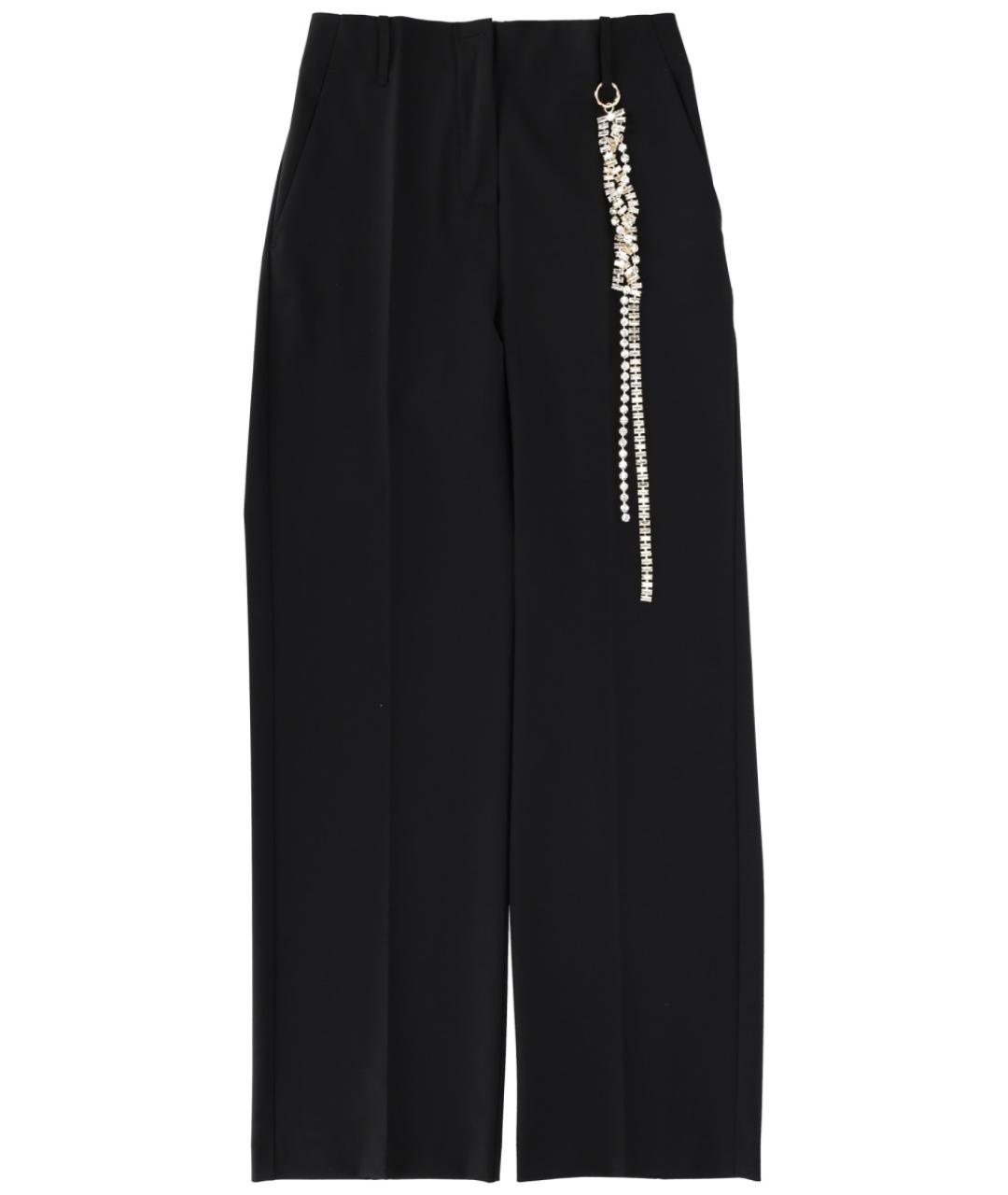 CIRCUS HOTEL Черные шерстяные прямые брюки, фото 1