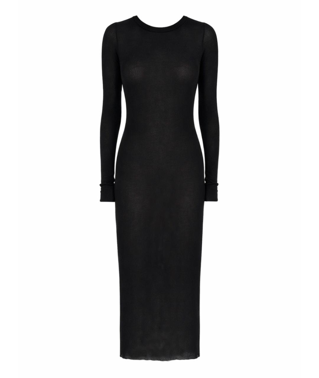 RICK OWENS Черное вискозное повседневное платье, фото 1