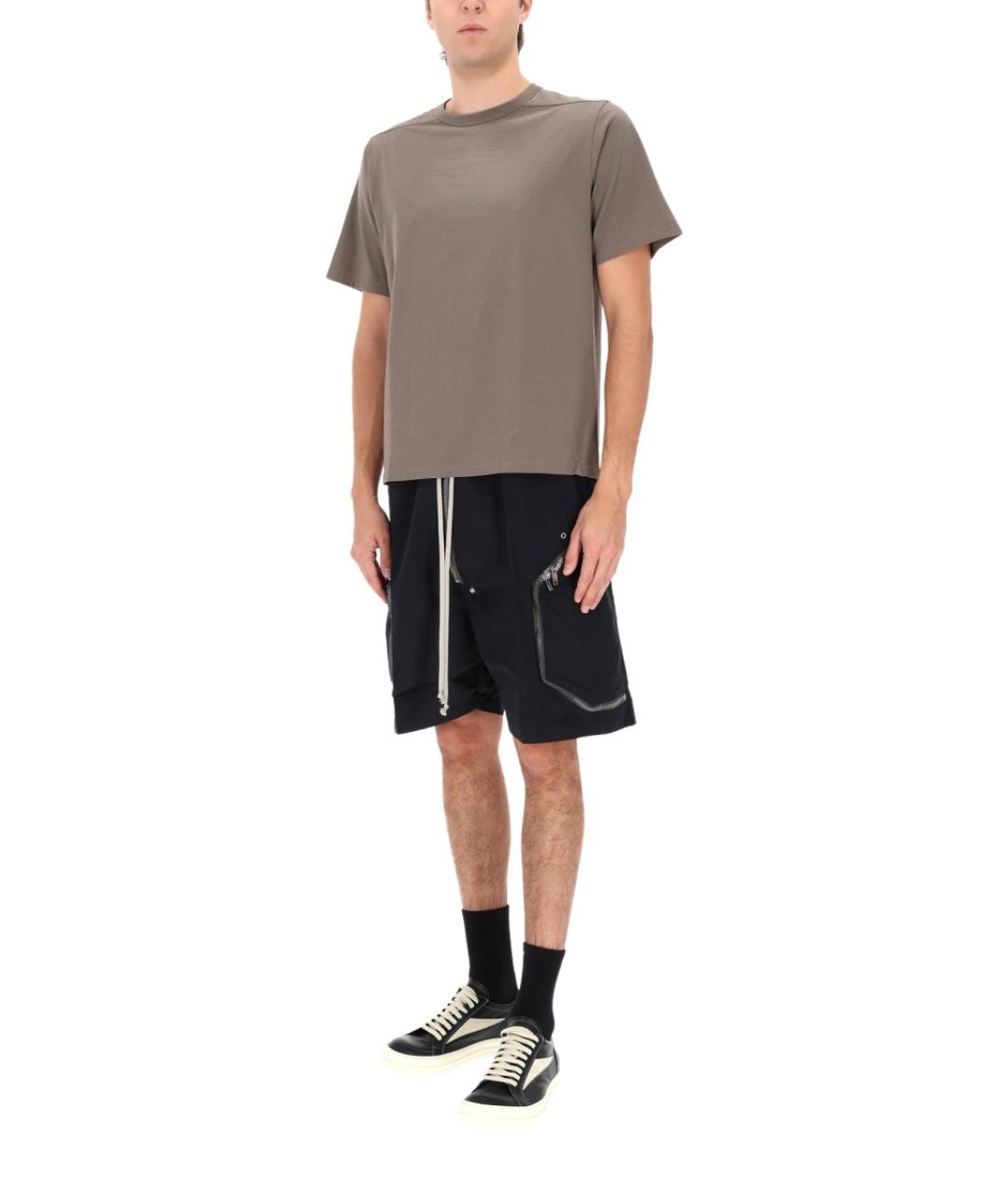 RICK OWENS Черные полиэстеровые шорты, фото 3