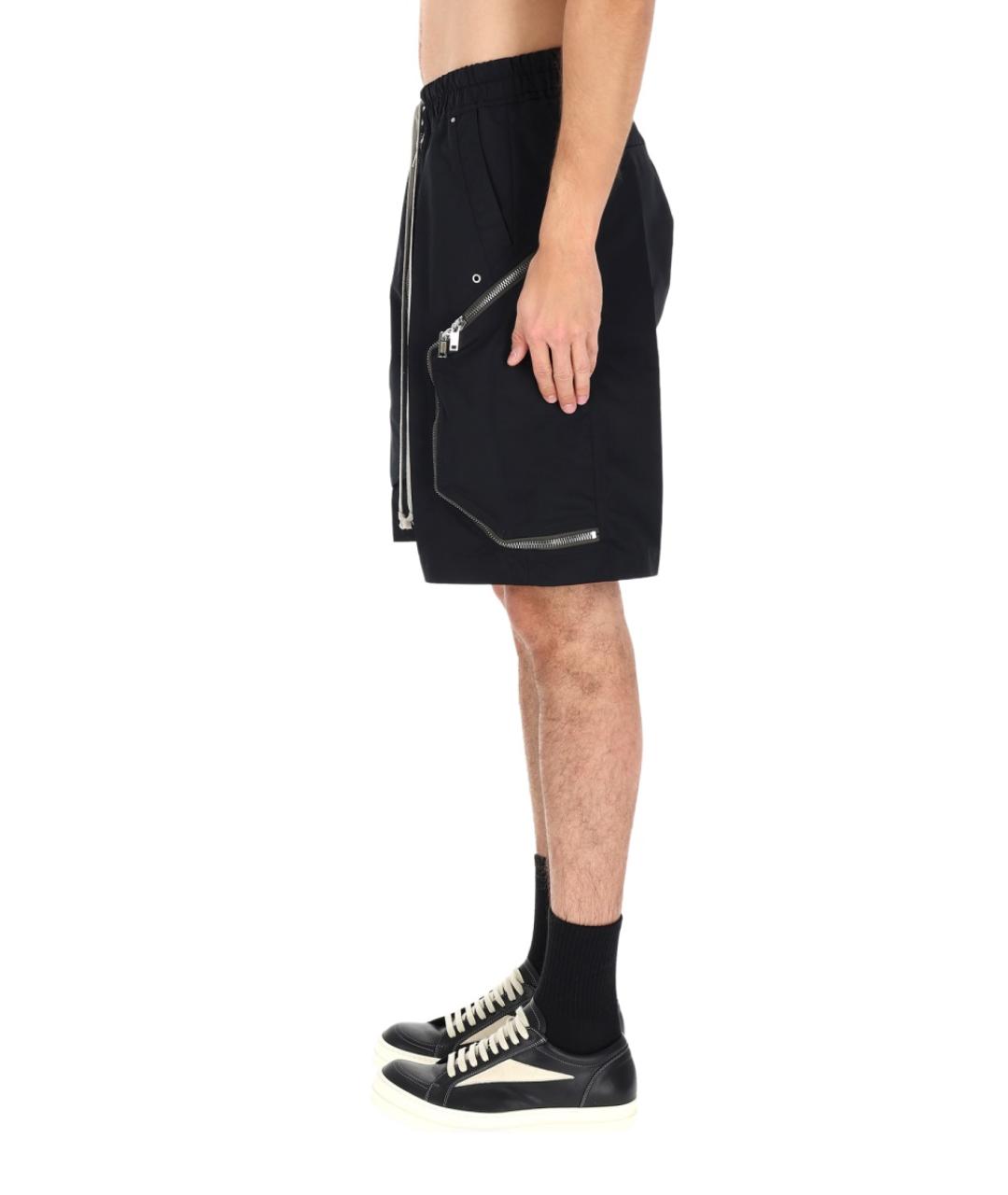 RICK OWENS Черные полиэстеровые шорты, фото 4