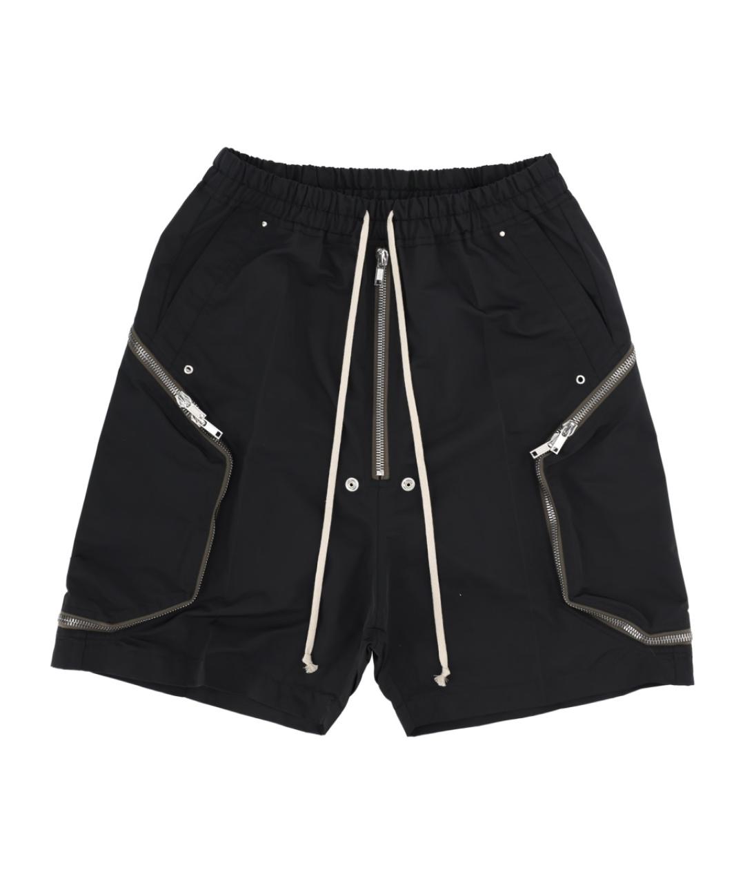 RICK OWENS Черные полиэстеровые шорты, фото 1