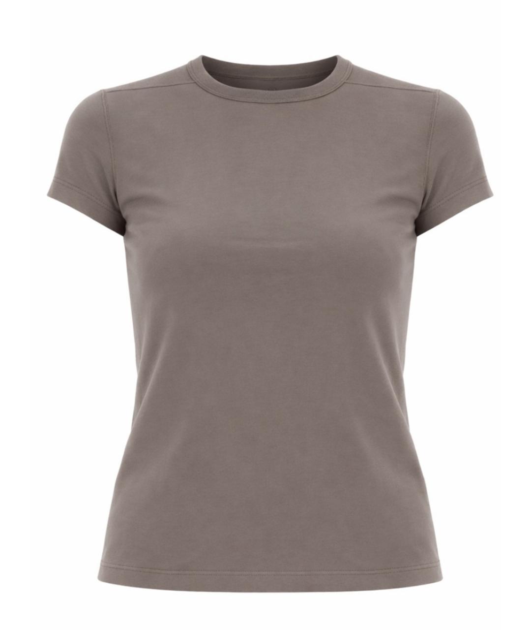 RICK OWENS Серая хлопковая футболка, фото 1