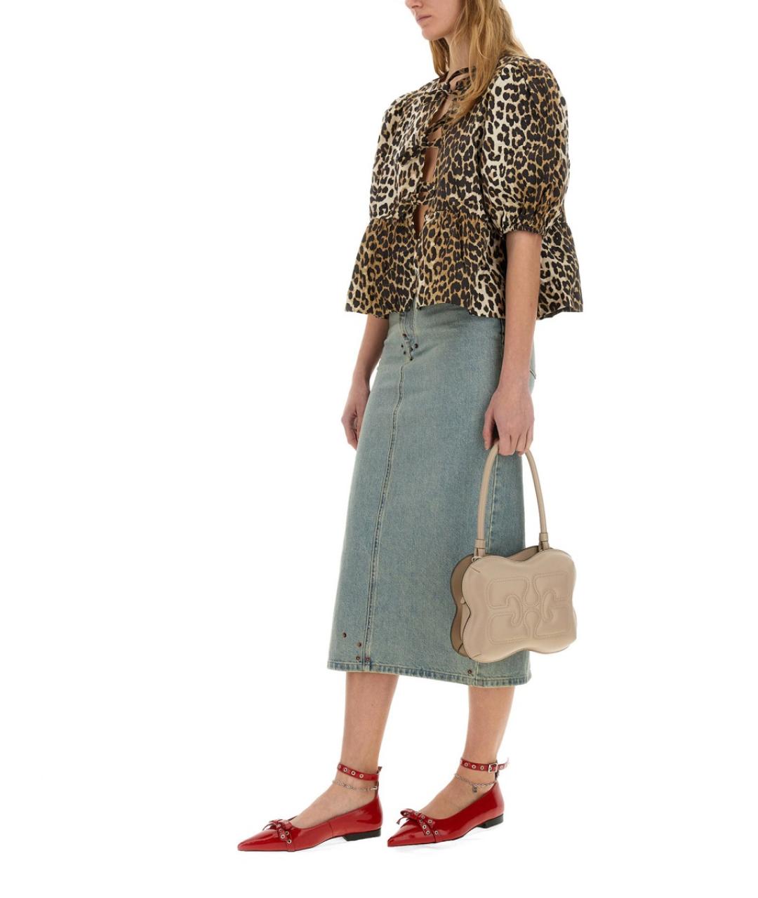 GANNI Мульти хлопковая блузы, фото 2