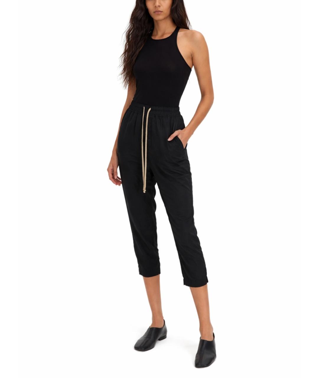 RICK OWENS Черная хлопковая майка, фото 3