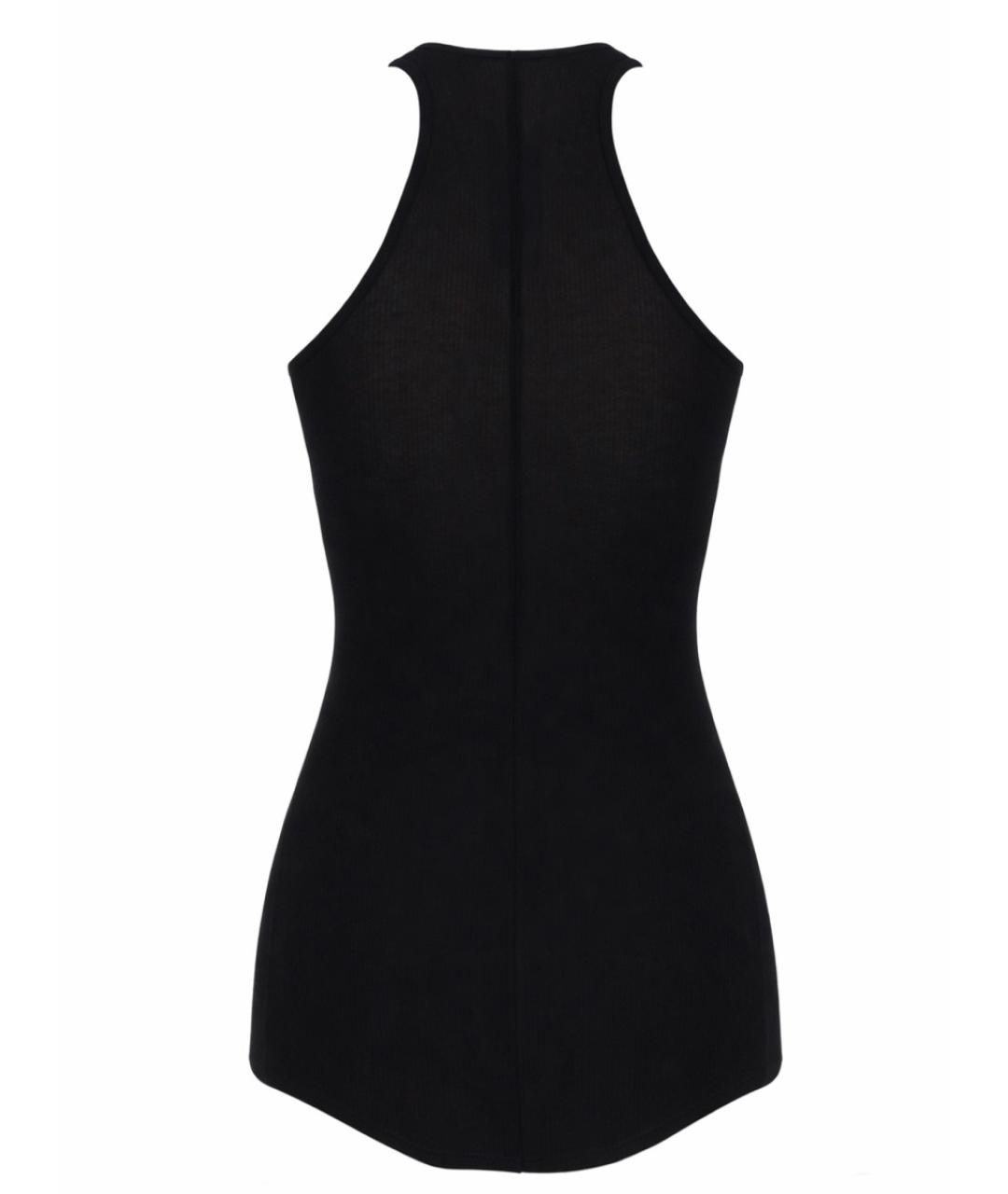 RICK OWENS Черная хлопковая майка, фото 2