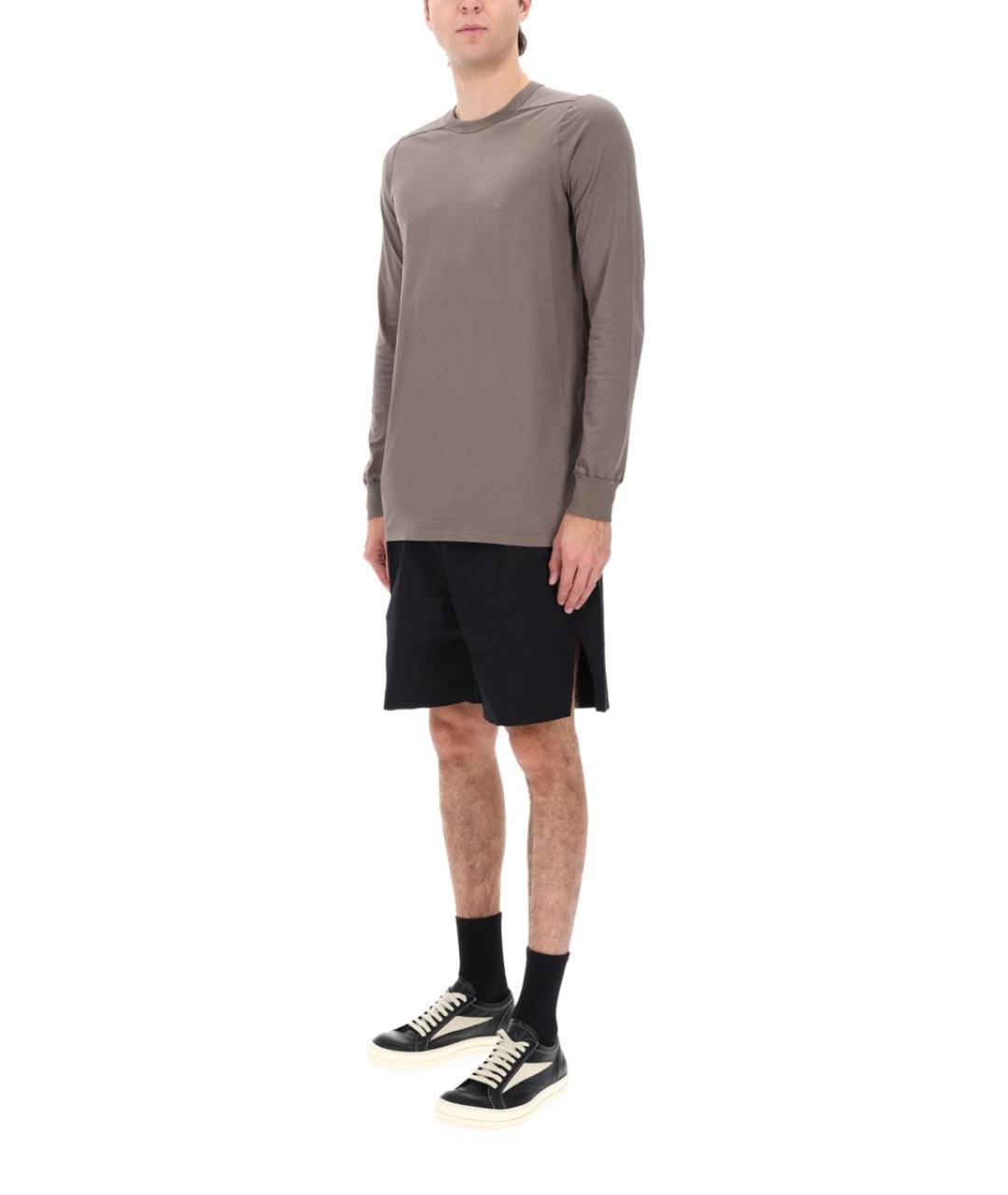 RICK OWENS Черные хлопковые шорты, фото 2