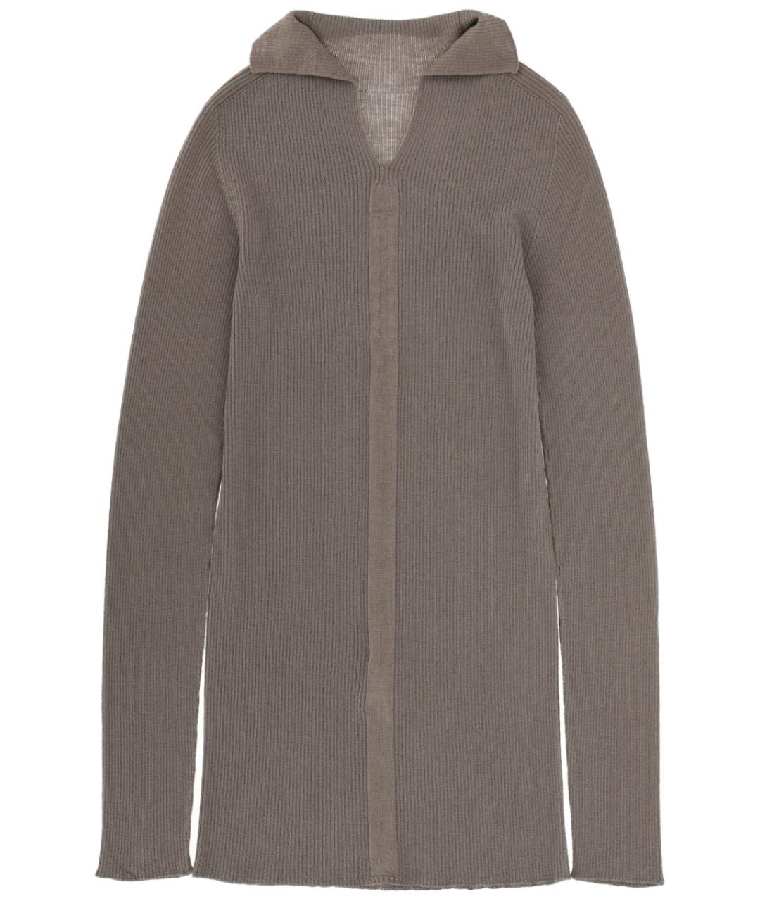 RICK OWENS Серый шерстяной джемпер / свитер, фото 2