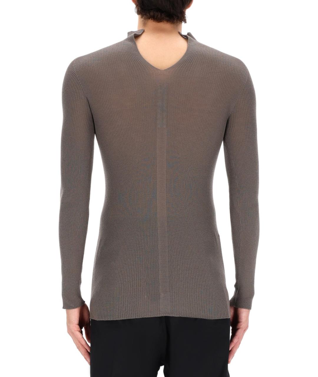 RICK OWENS Серый шерстяной джемпер / свитер, фото 5