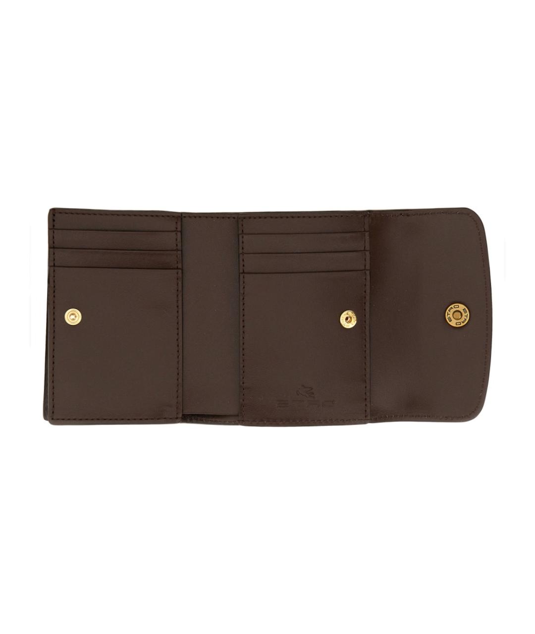 ETRO Коричневый кожаный кошелек, фото 3