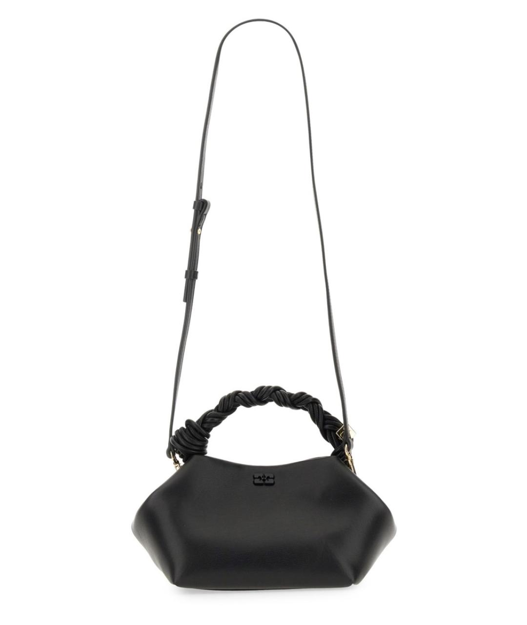 GANNI Черная кожаная сумка через плечо, фото 2