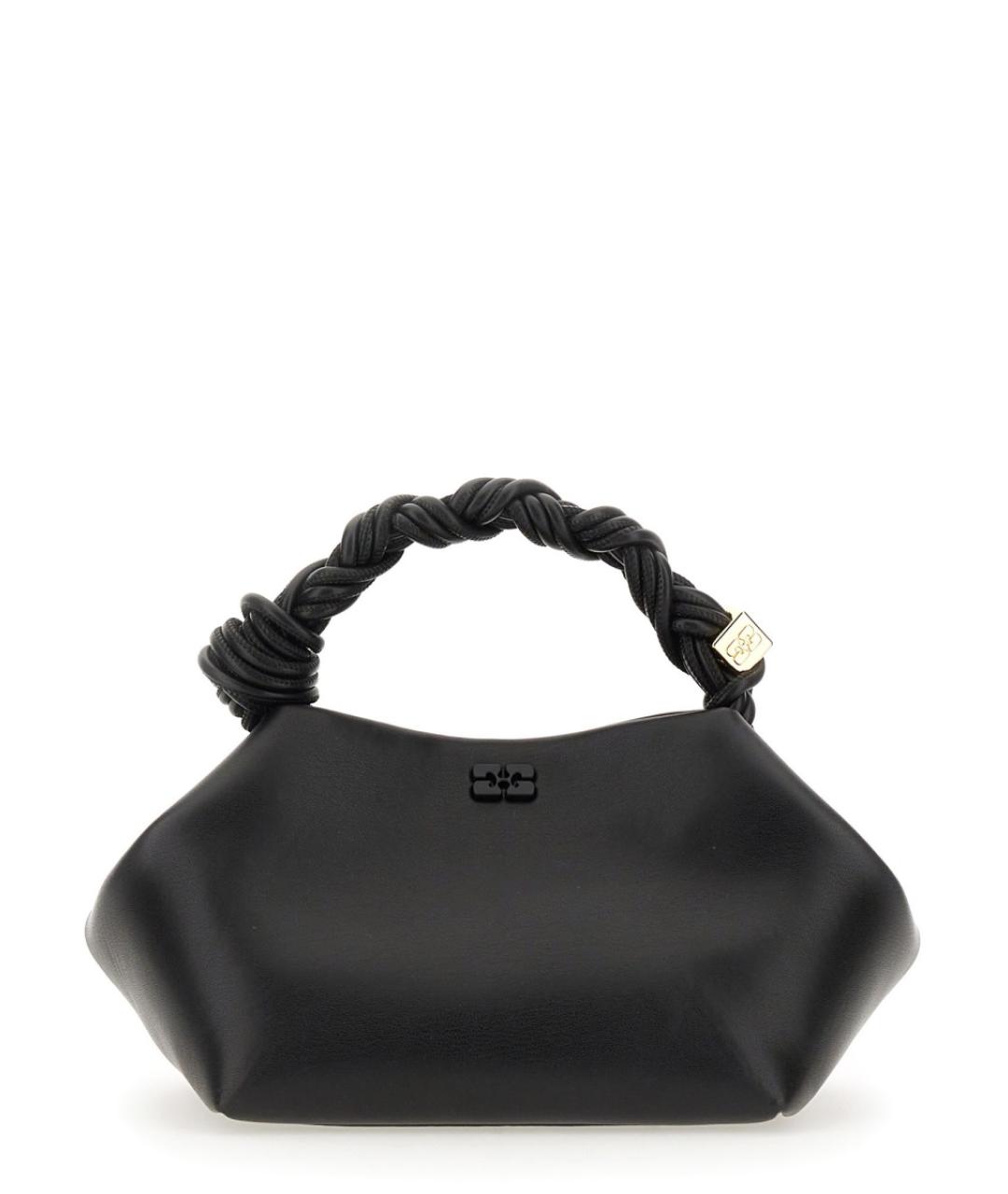 GANNI Черная кожаная сумка через плечо, фото 1