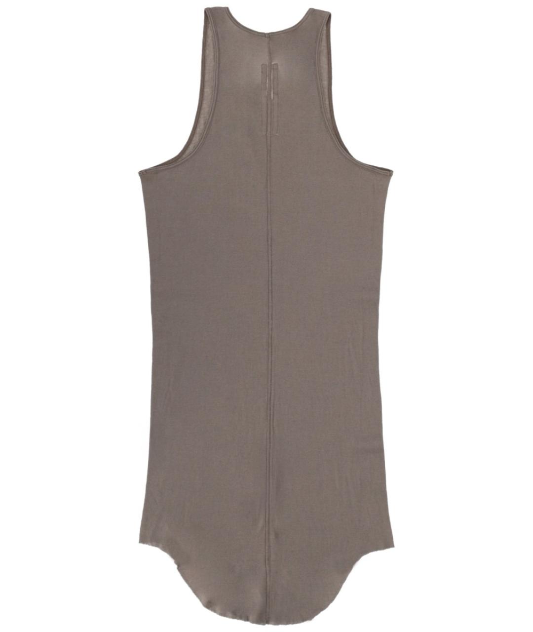 RICK OWENS Серая хлопковая майка, фото 3