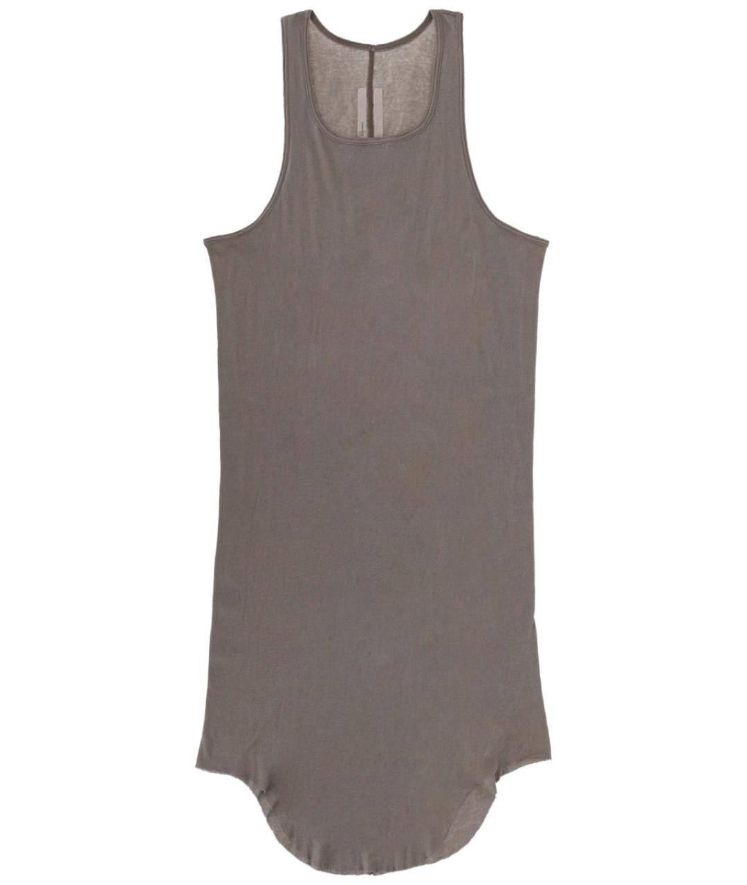 RICK OWENS Серая хлопковая майка, фото 1
