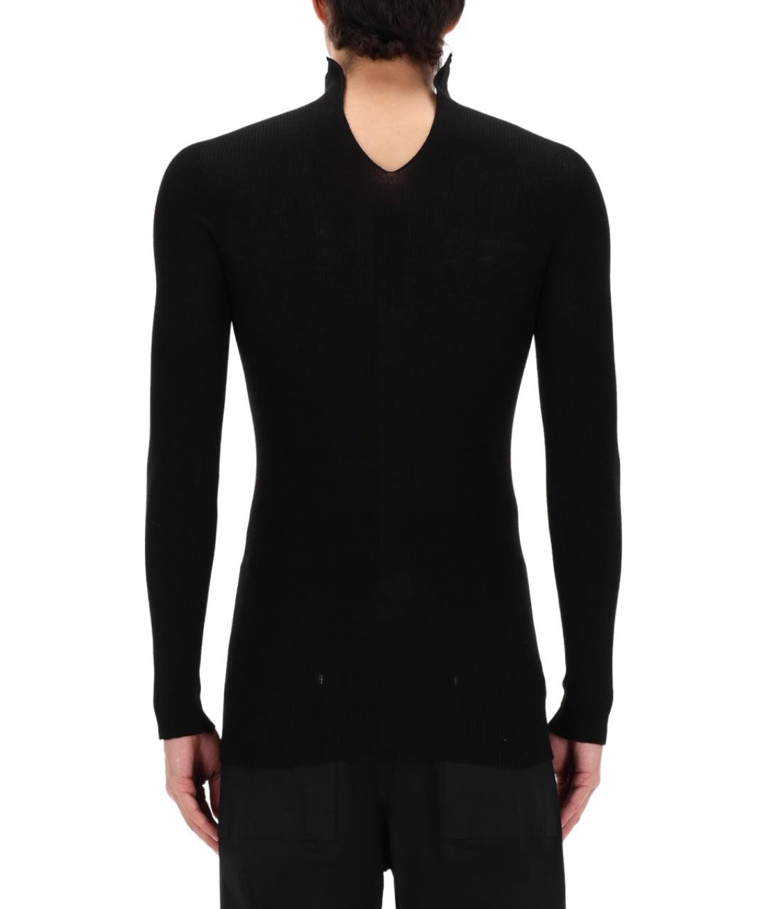 RICK OWENS Черный шерстяной джемпер / свитер, фото 5