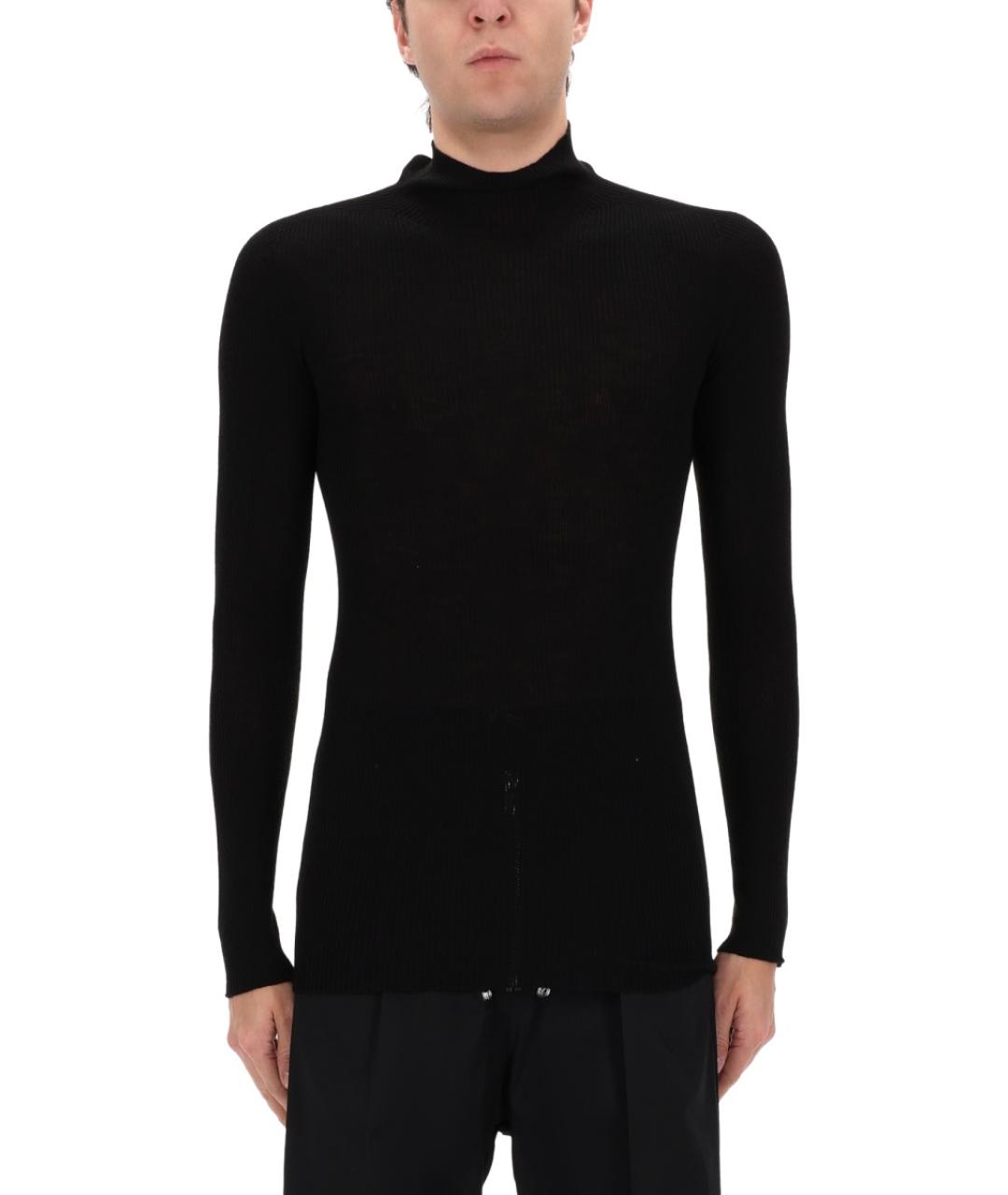 RICK OWENS Черный шерстяной джемпер / свитер, фото 4