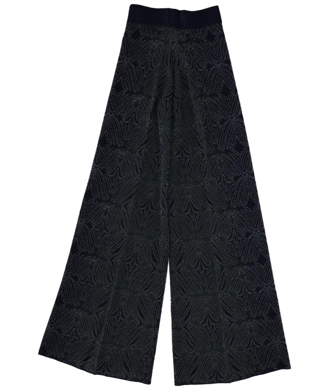 CIRCUS HOTEL Черные вискозные прямые брюки, фото 2