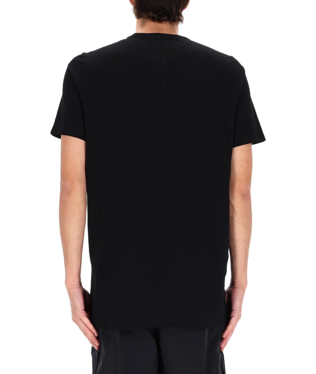 RICK OWENS Черная хлопковая футболка, фото 5