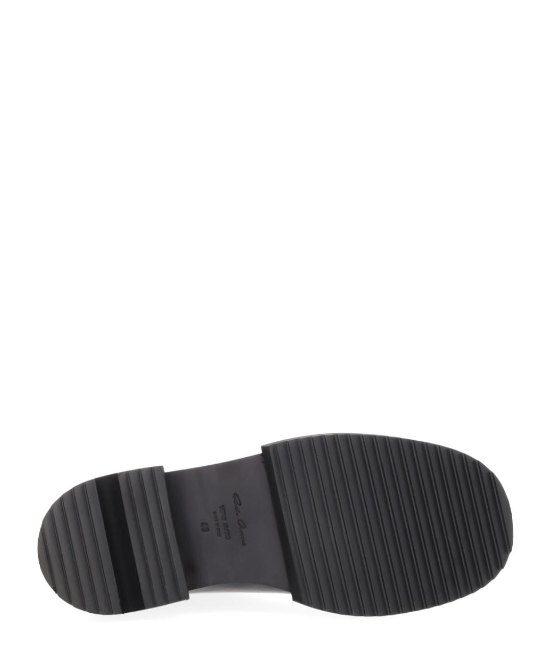 RICK OWENS Черные кожаные высокие ботинки, фото 5