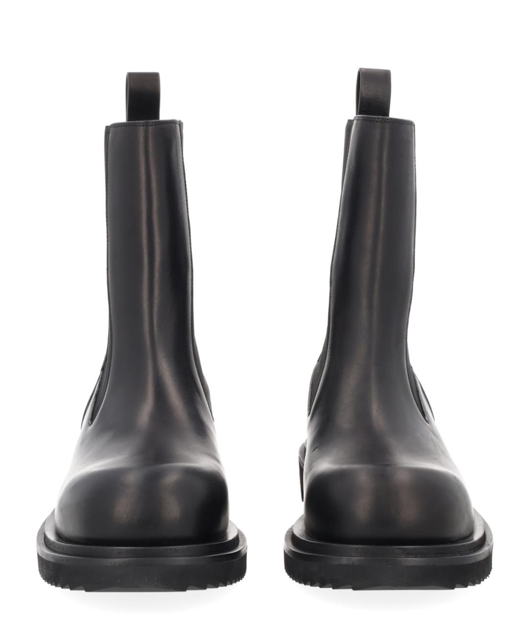 RICK OWENS Черные кожаные высокие ботинки, фото 3