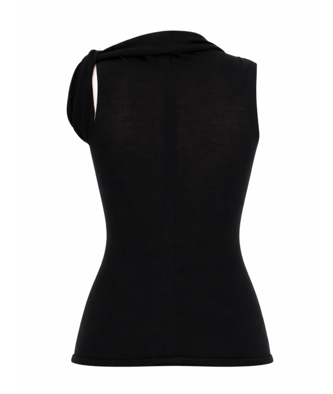 RICK OWENS Черная шерстяная майка, фото 3